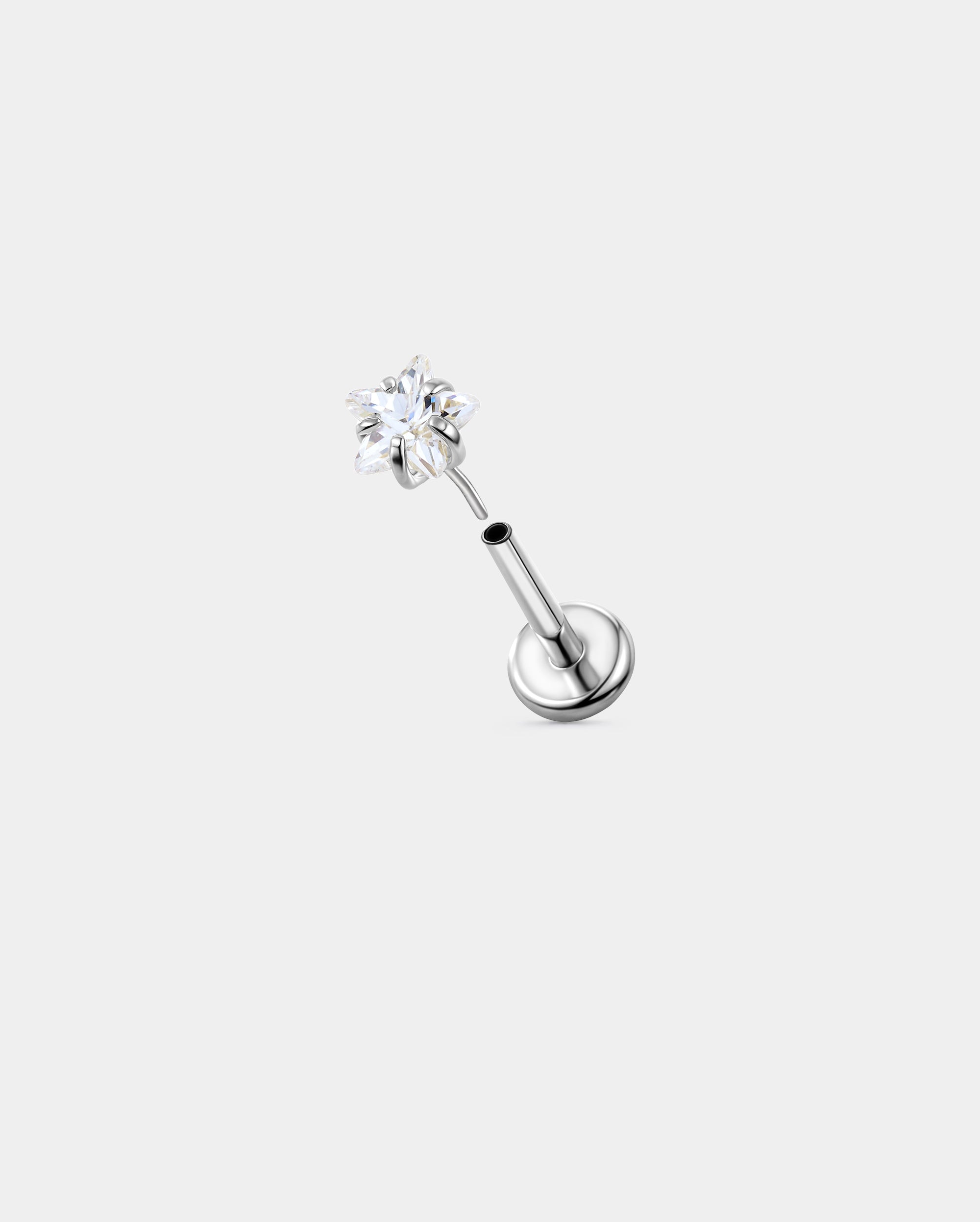 Star CZ Titanium Threadless Nose Stud