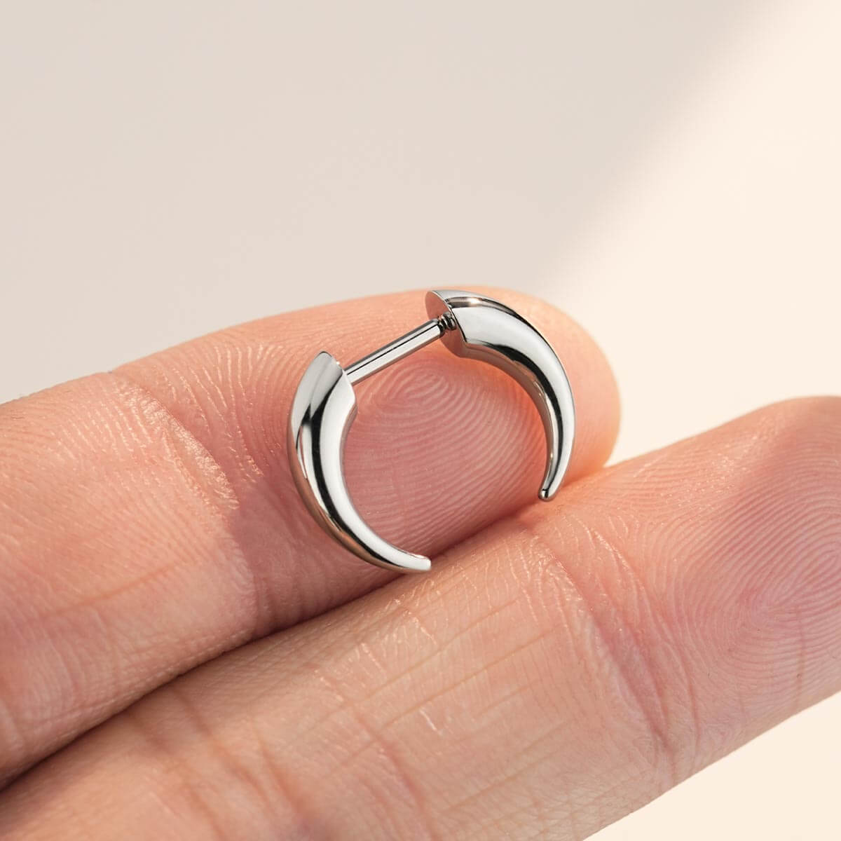 Tribal Fake Gauge Horn Threadless Septum Ring