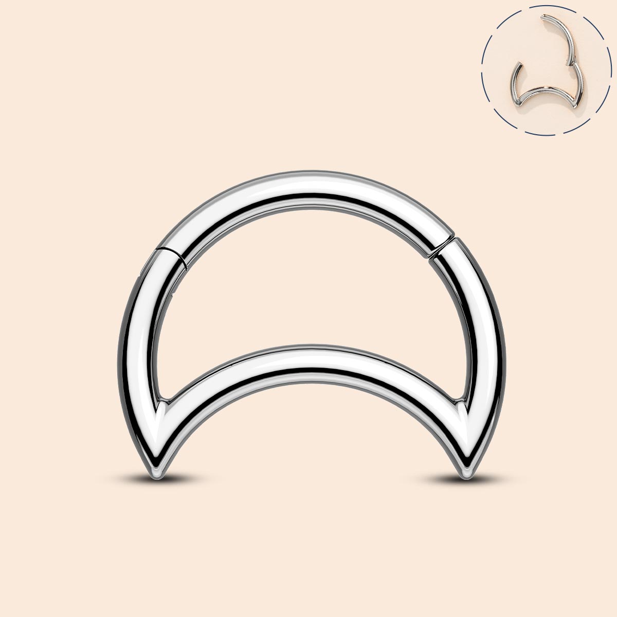 oufer crescent moon septum ring