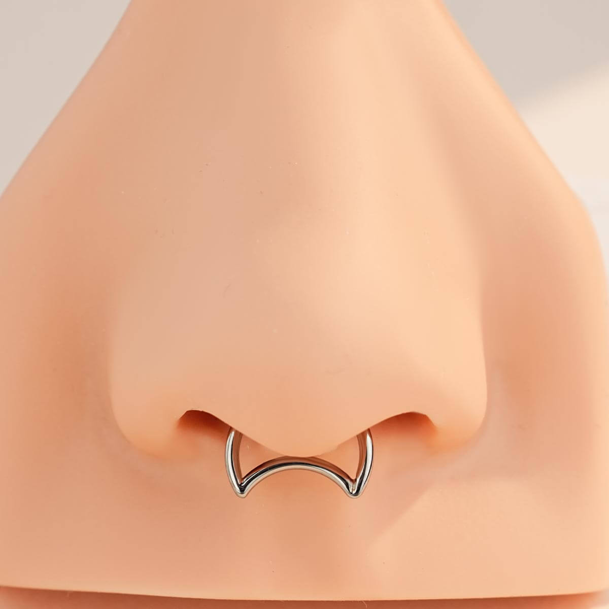 crescent moon septum piercing