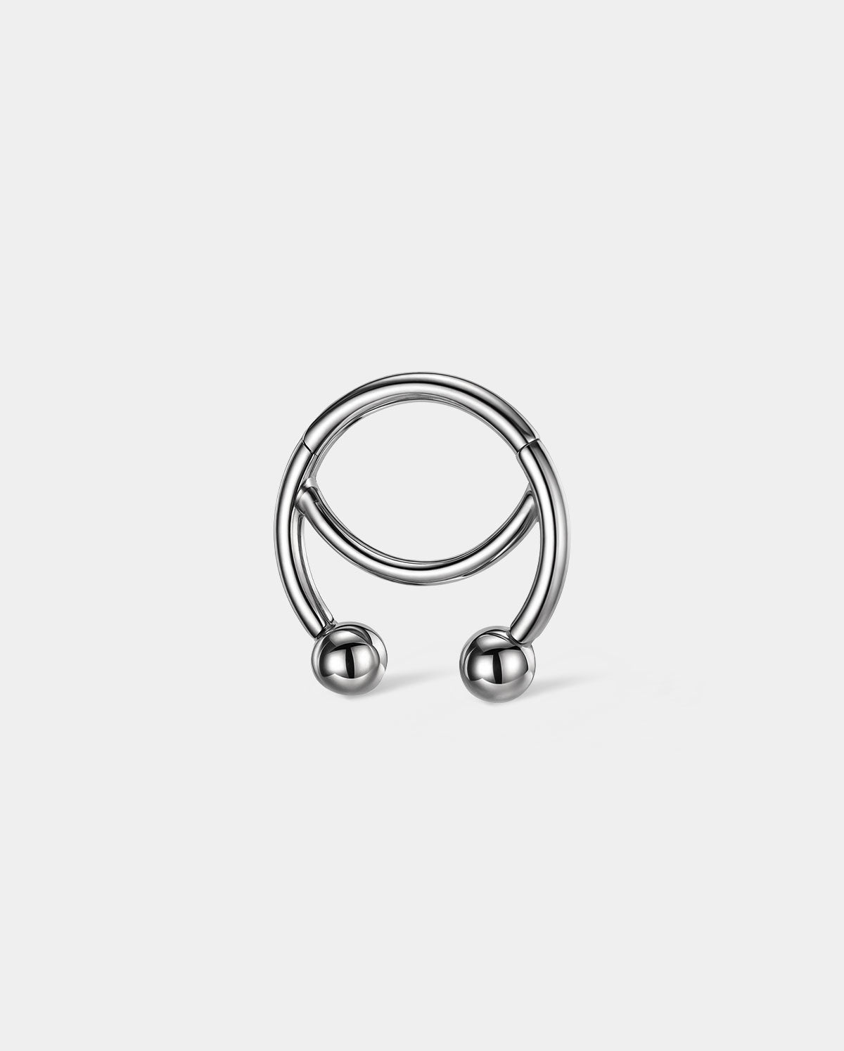 Hinged segment horseshoe septum ring