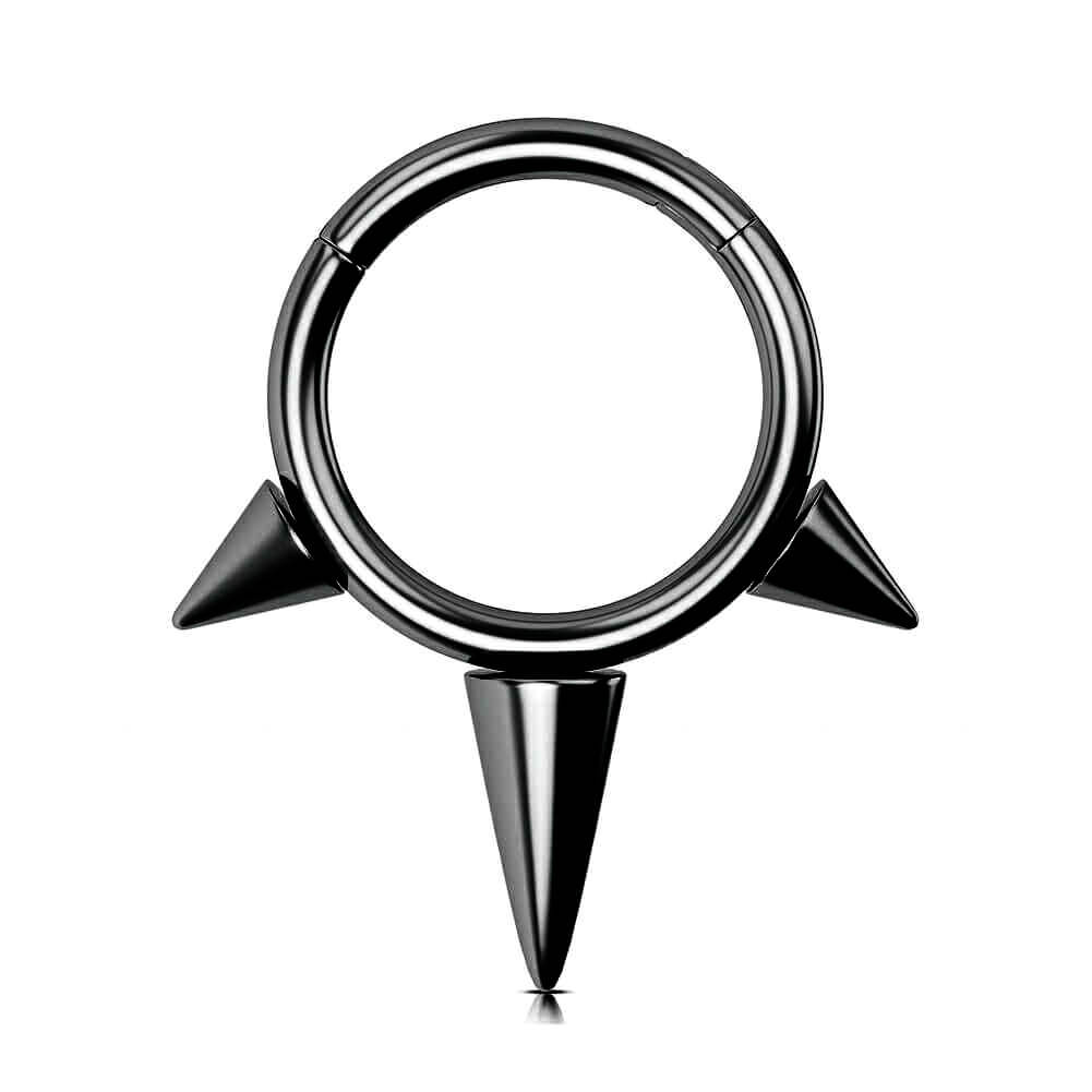 Punk Triple Spikes Septum Clicker Ring
