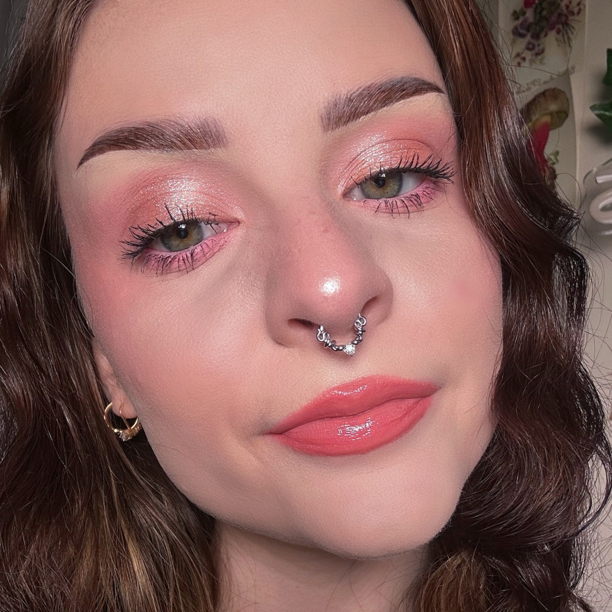 CZ Snake and Heart Segment Septum Ring