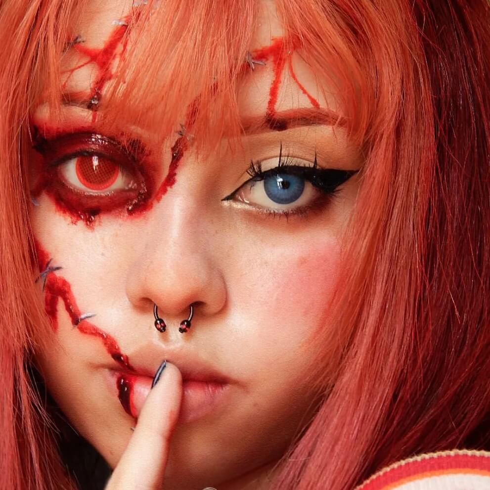 2PCS Skull Head Horseshoe Septum Ring