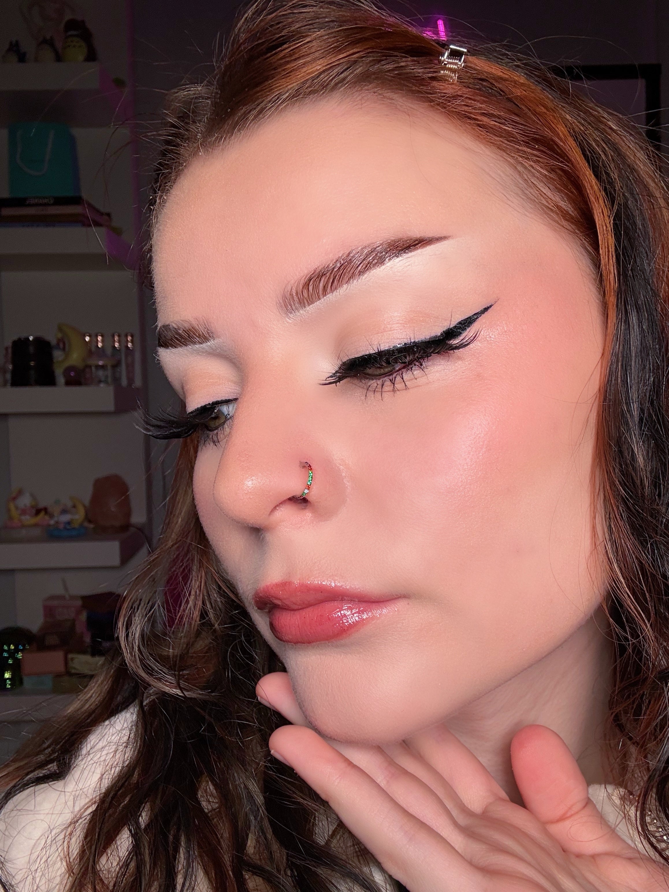 18G Christmas Combo Segment Nose Ring