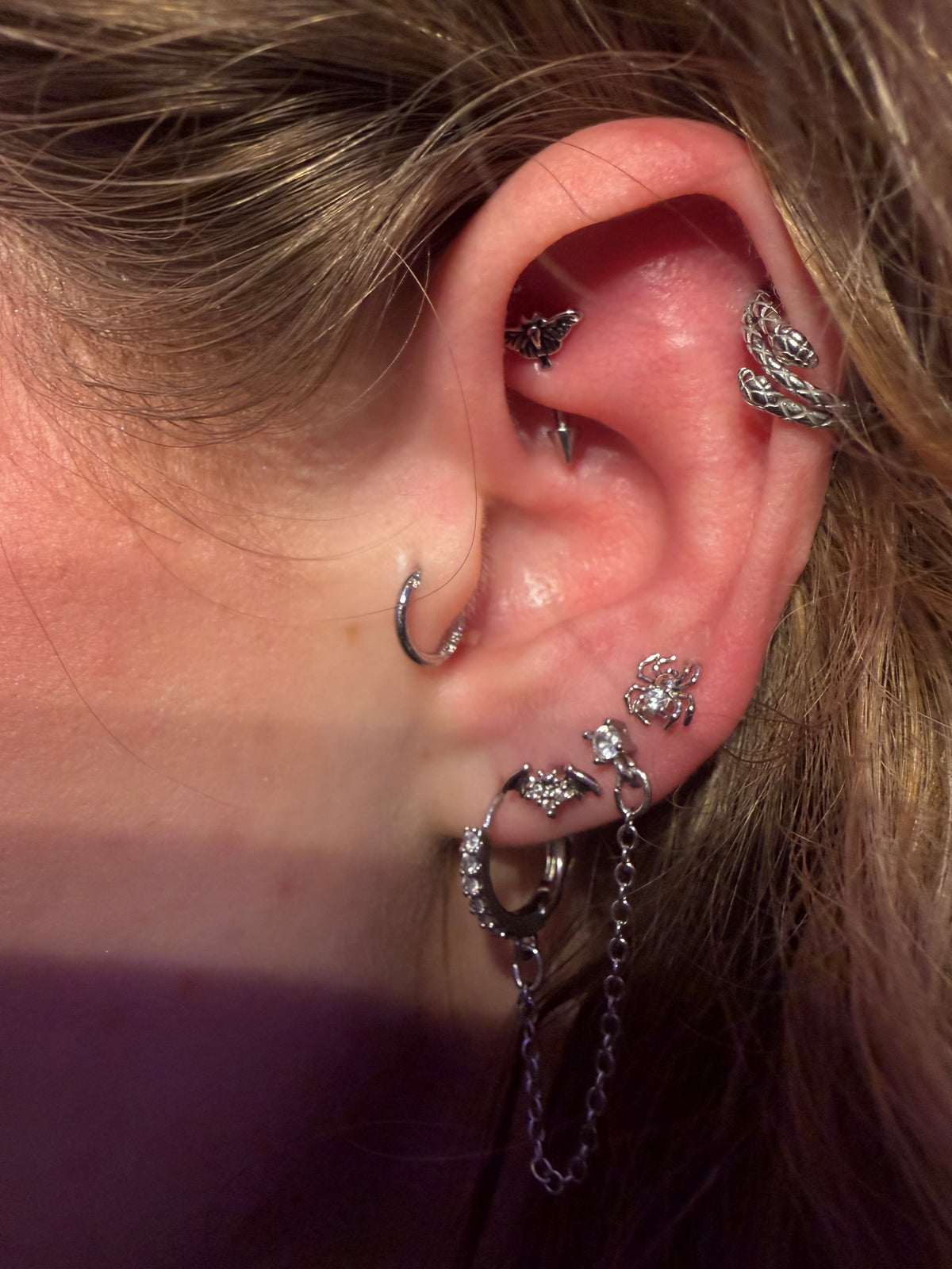 OUFER Moth Spike Curved Barbell Eyebrow Ring