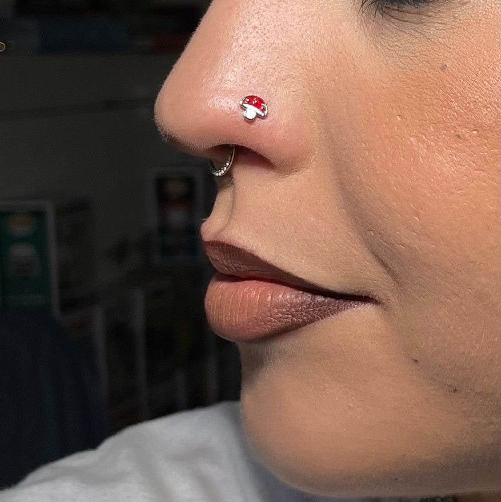 3PCS Daisy/Ladybird/Mushroom Nose Stud Pack