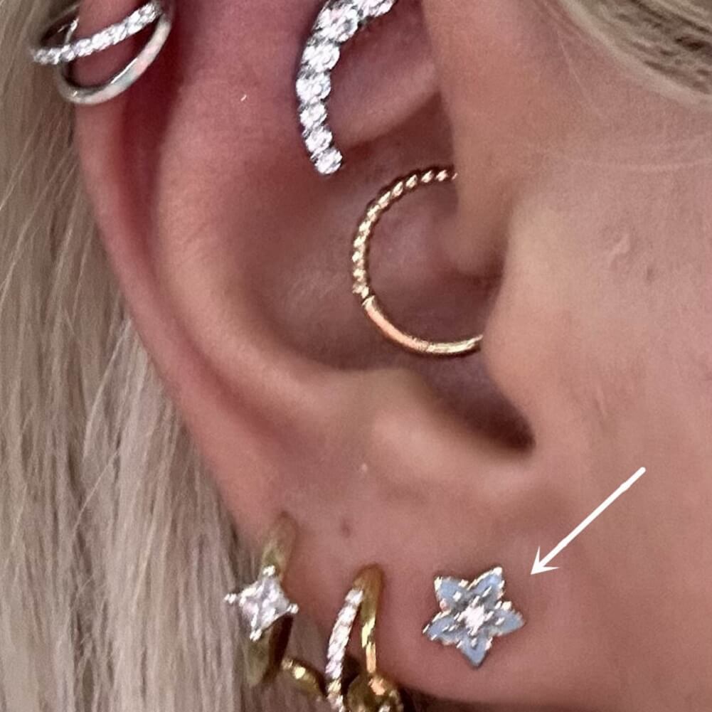 3PCS Bee Flower Honey Helix Stud