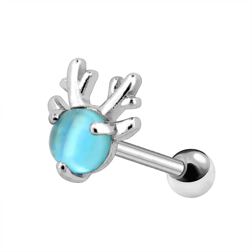 16G Reindeer Rose Gold Helix and Upper Lobe Stud Earring - OUFER BODY JEWELRY