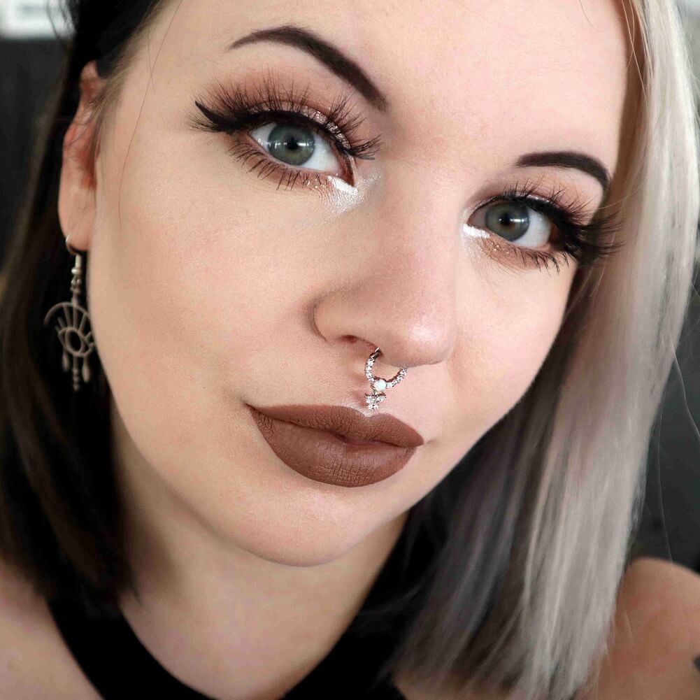 Hanging CZ Butterfly Septum Daith Ring