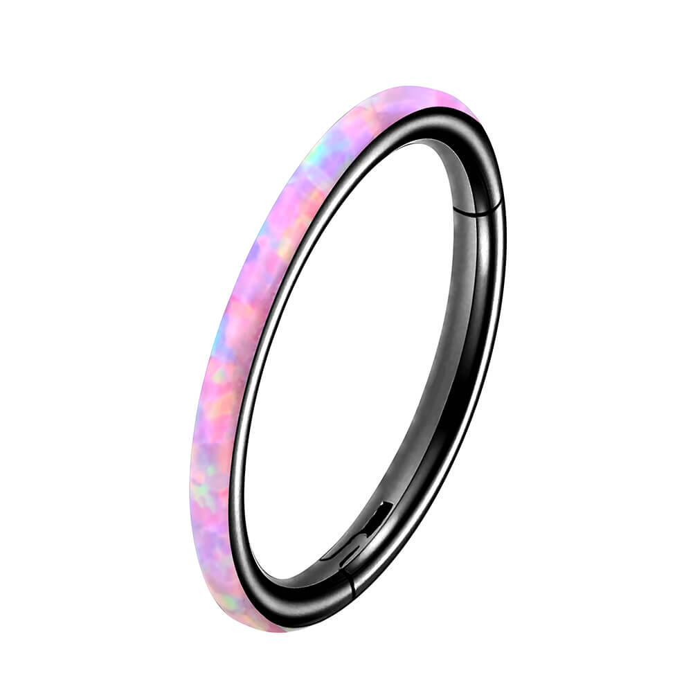 16G Opal Hinged Segment Hoop Cartilage Helix Lobe Earrings