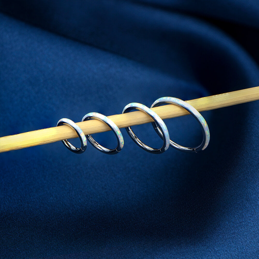 16G Opal Hinged Segment Helix Ring