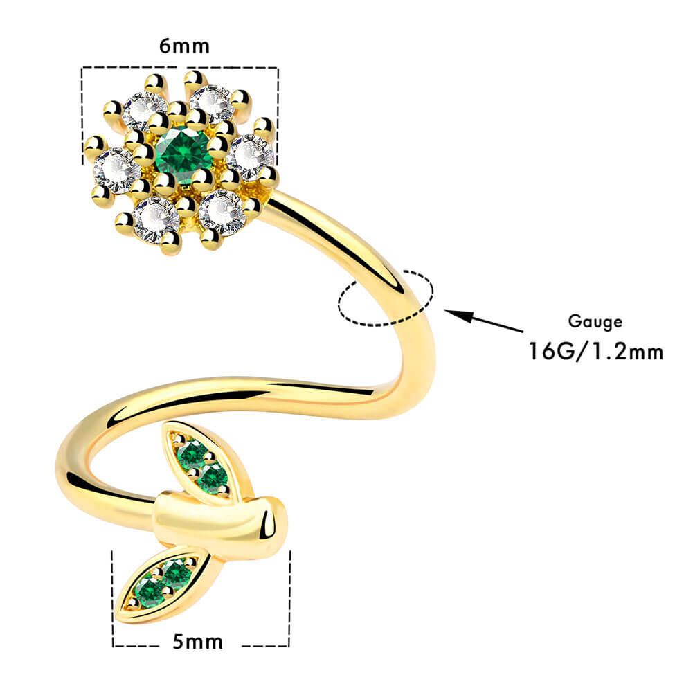 16g spiral helix earring