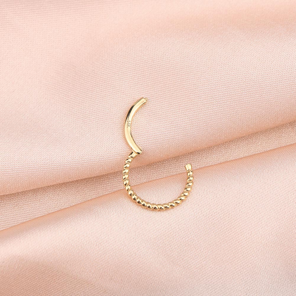 14K Gold Woven Conch Earring 16G 3/8'' Daith Earring - OUFER BODY JEWELRY