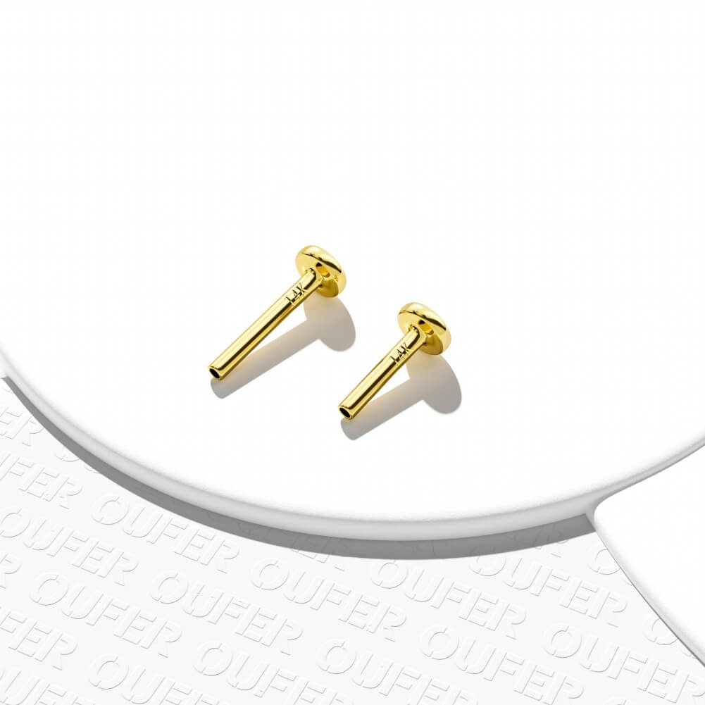 14k gold 18g labret post