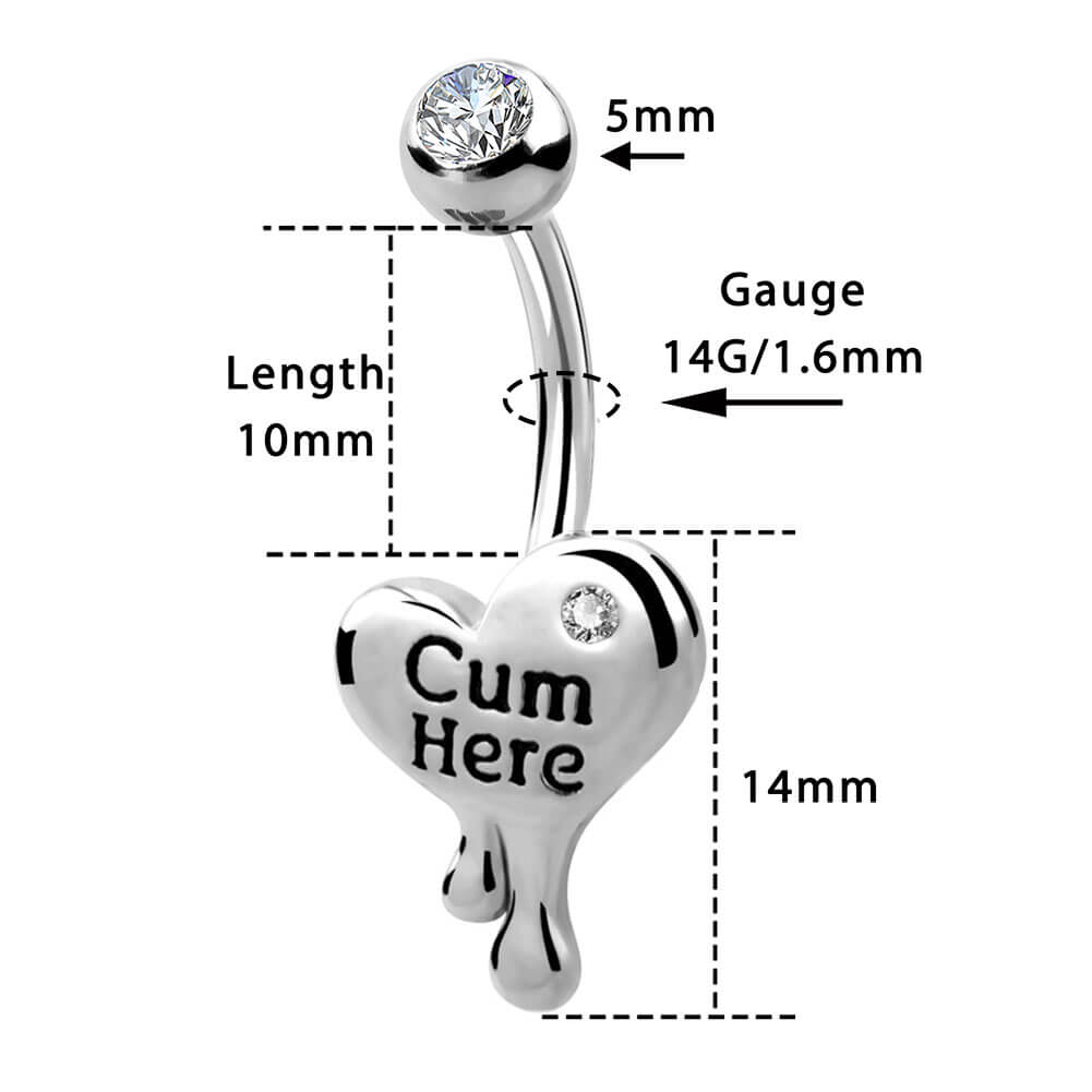 14g letter belly rings