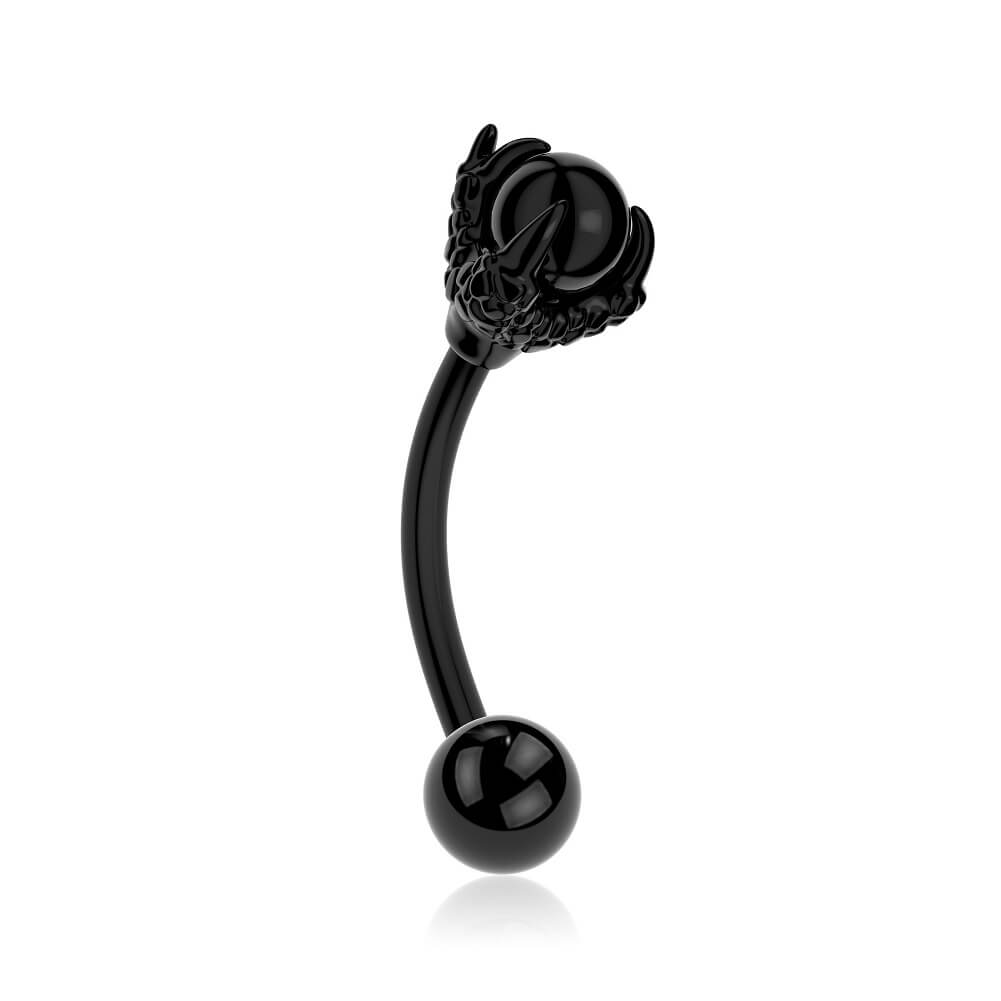 black dragon claw rook piercing stud