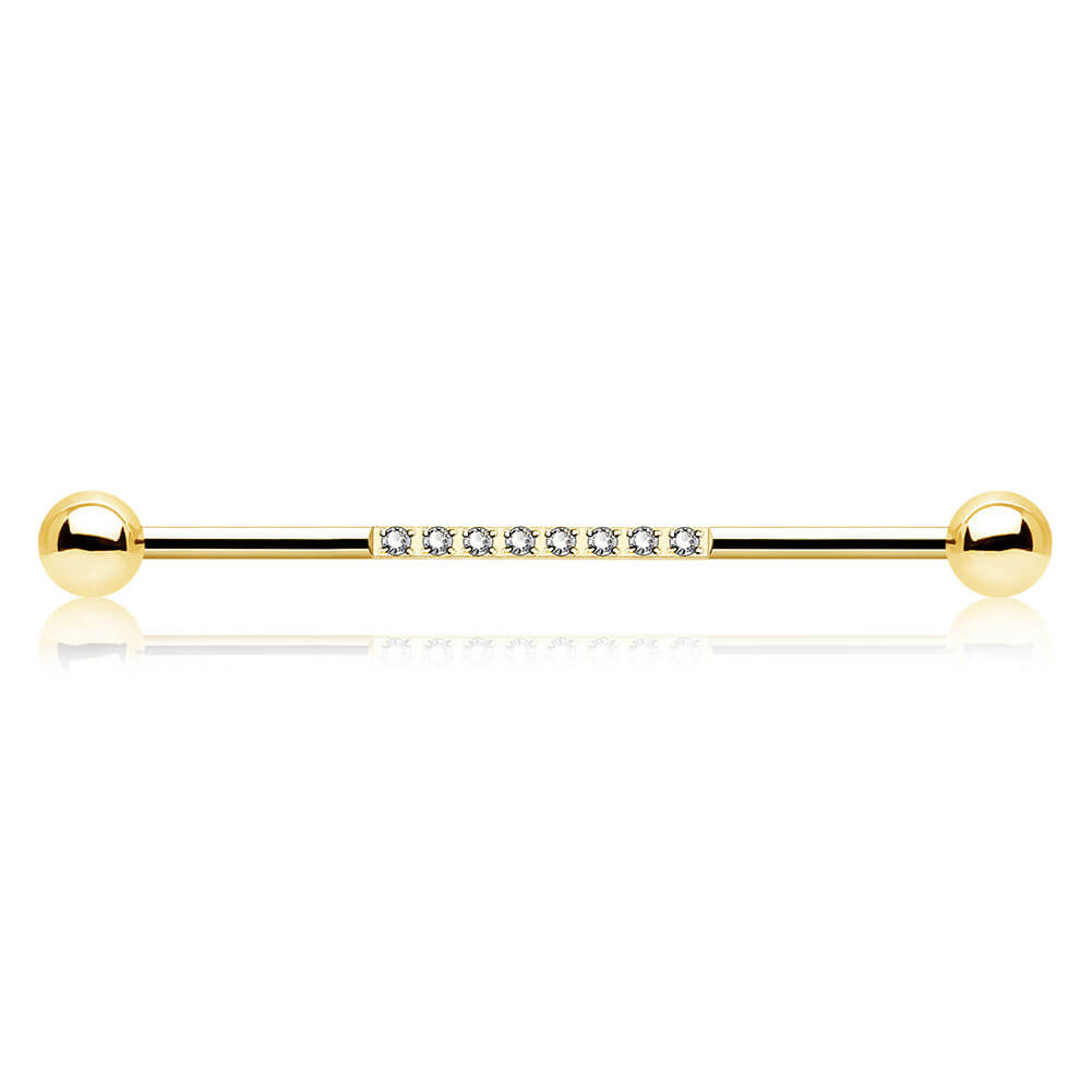 14G Colorido CZ Industrial Barbell Cartilage Pendientes