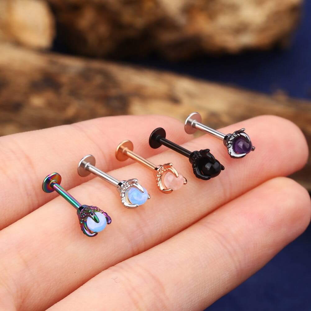 dragon claw lip studs