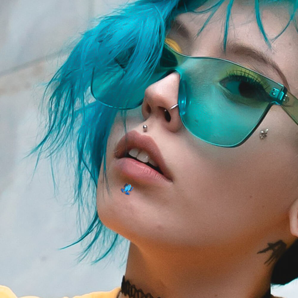 Frog Internally Threaded Labret Stud