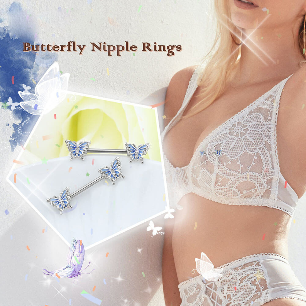 butterfly nipple jewelry