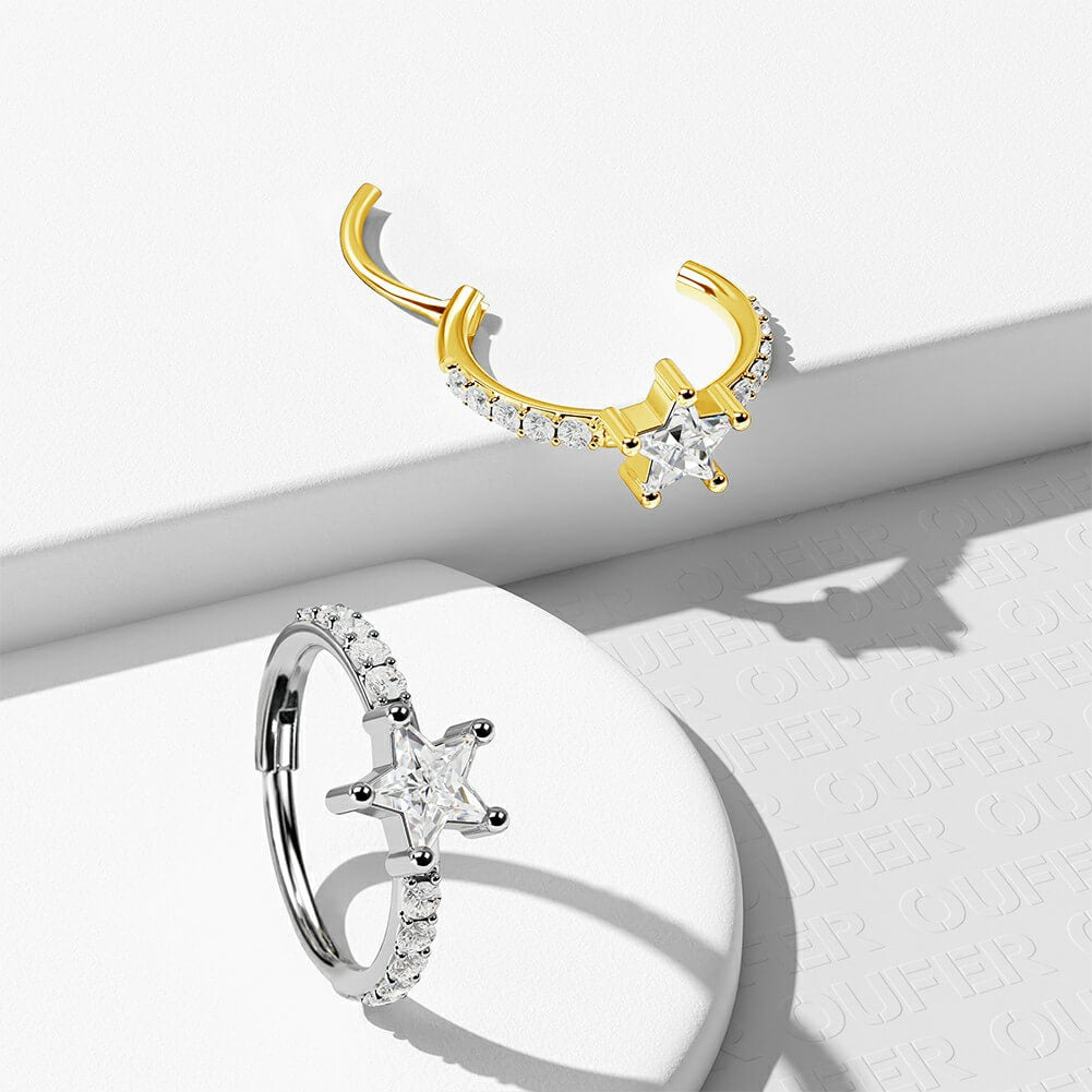 Star CZ Nose Ring