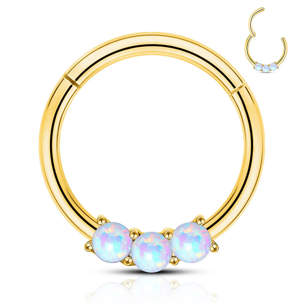 gold opal septum ring