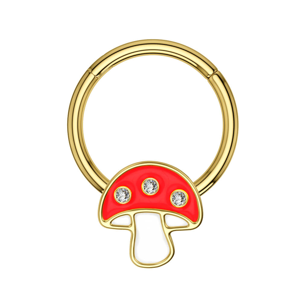 gold mushroom septum ring