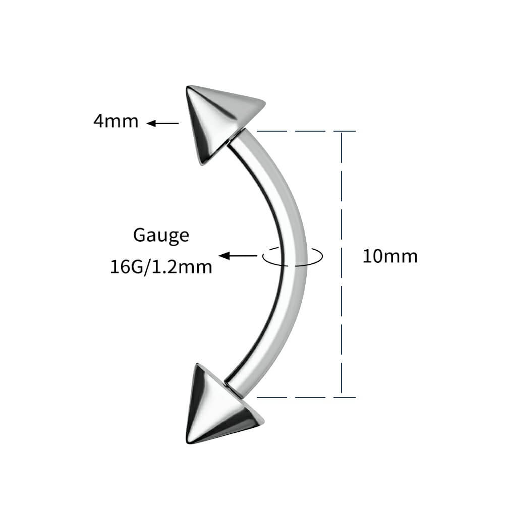 10mm eyebrow stud