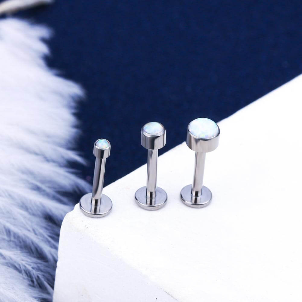 16G Ronda de Opal CZ Titanio Triple Forward Helix Joyería