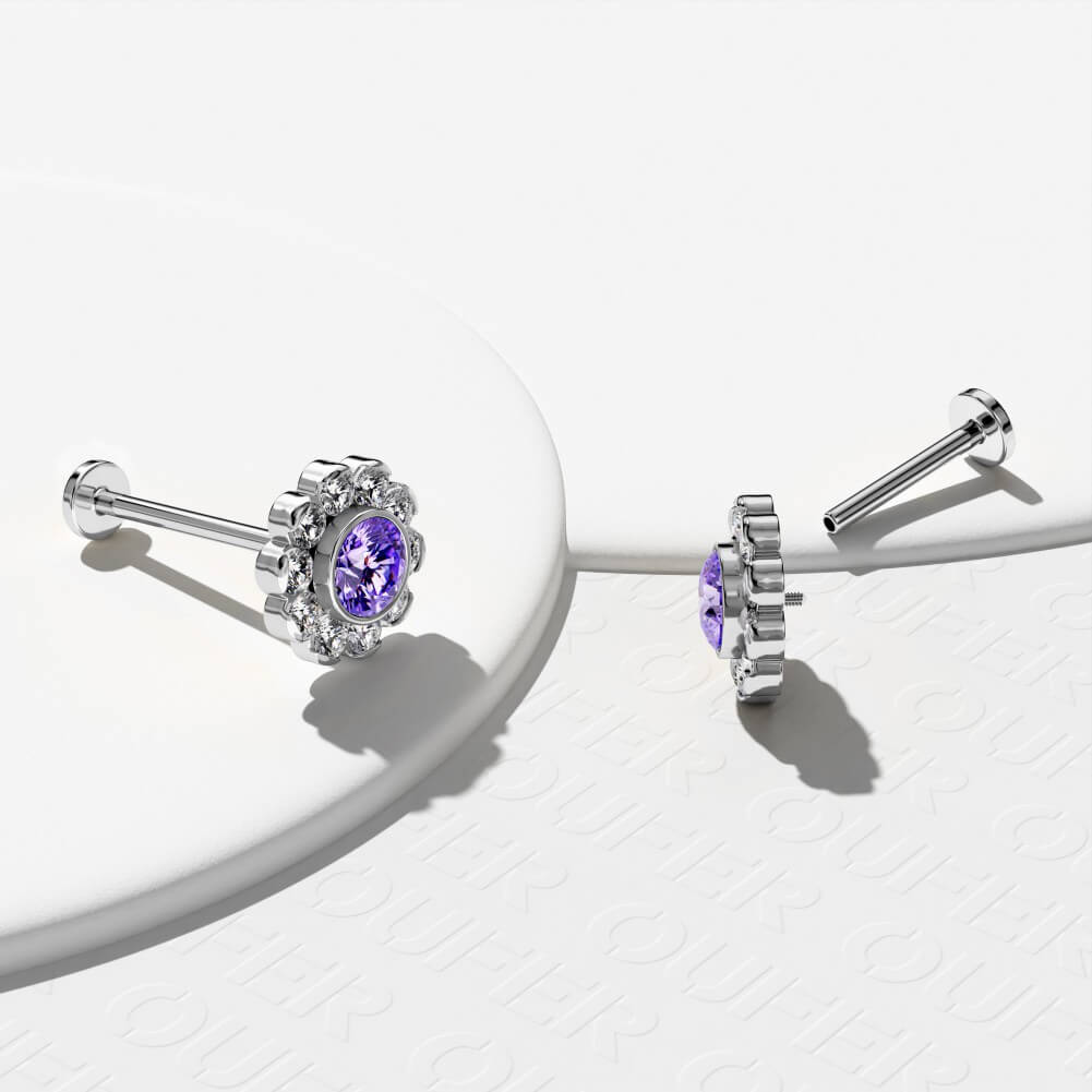 internally threaded medusa lip ring