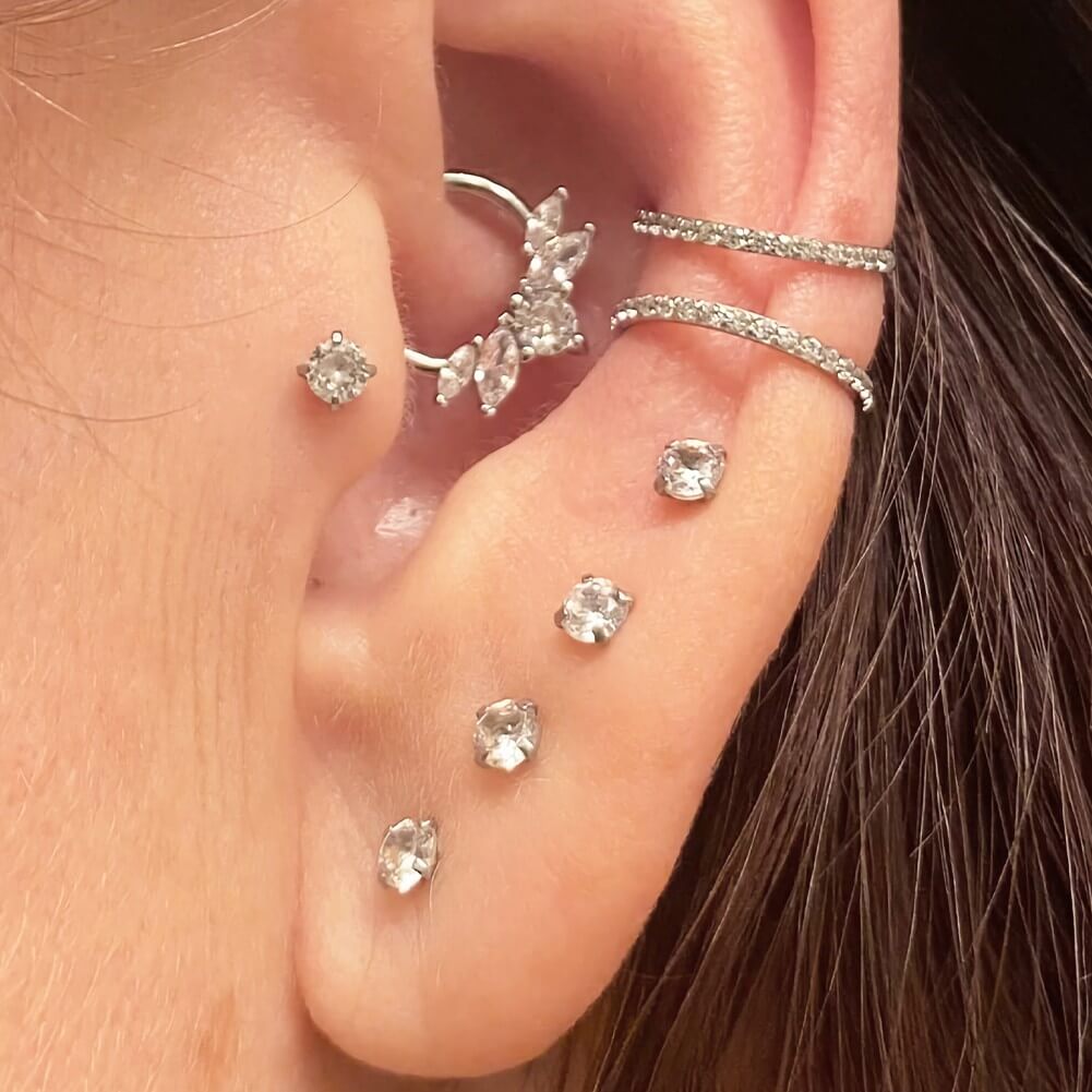 titanium lobe  stud 