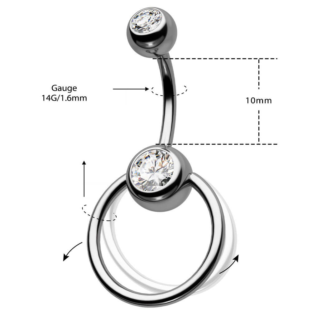 14g belly button ring