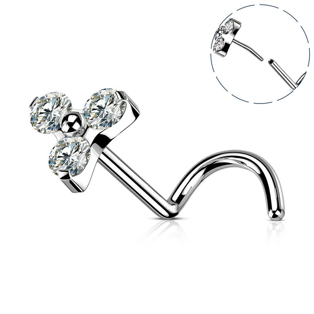 cz nose ring stud