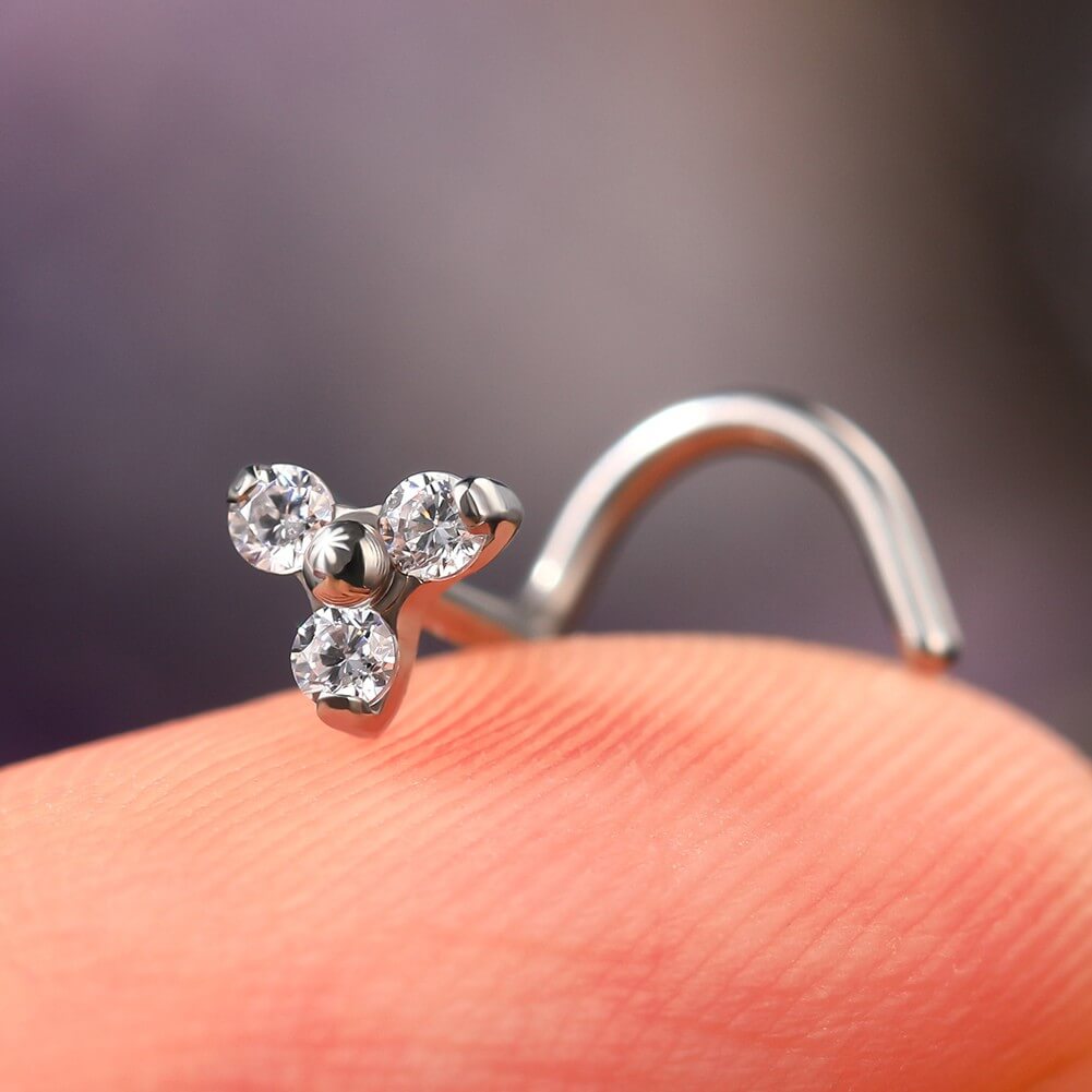 cz nose ring stud