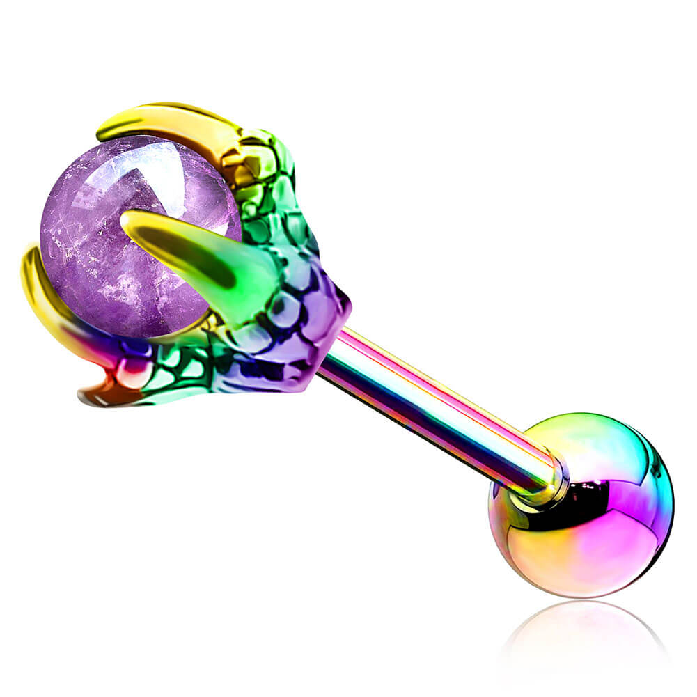 rainbow cartilage earring - oufer body jewelry