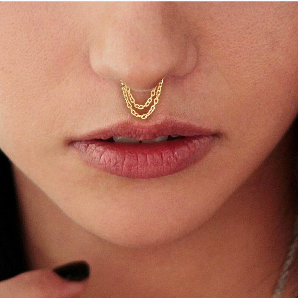 How to easily put on septum clicker chain