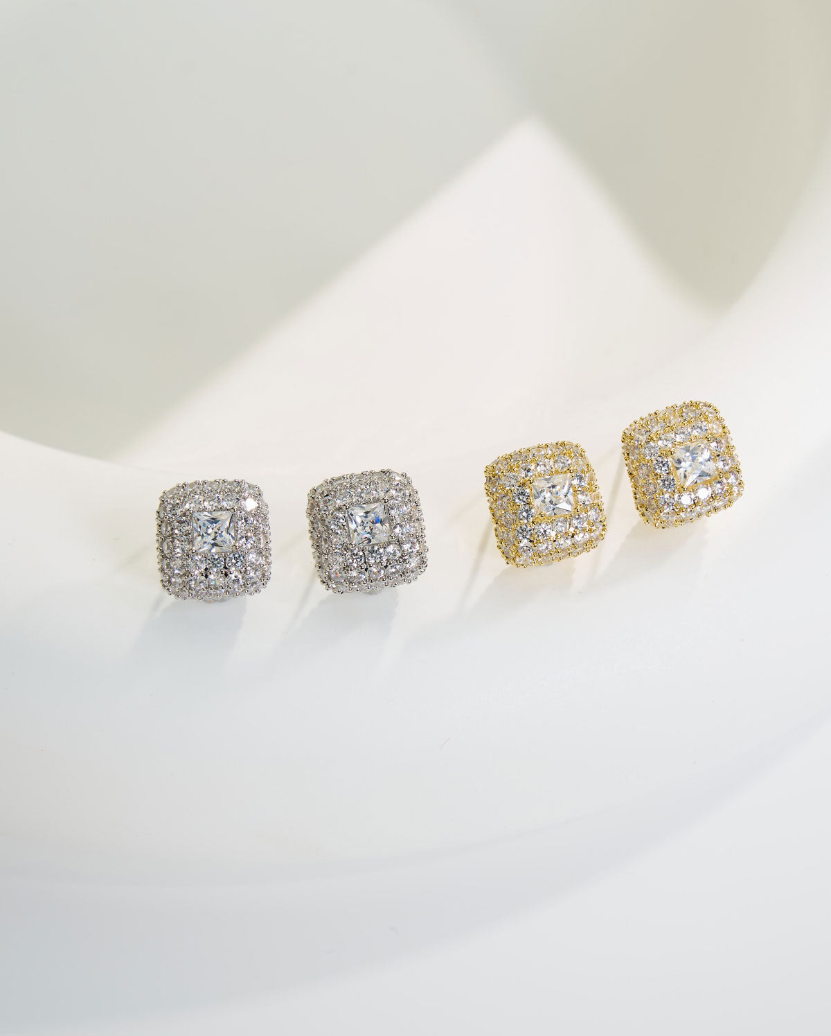 Sparkle CZ Stud Earrings