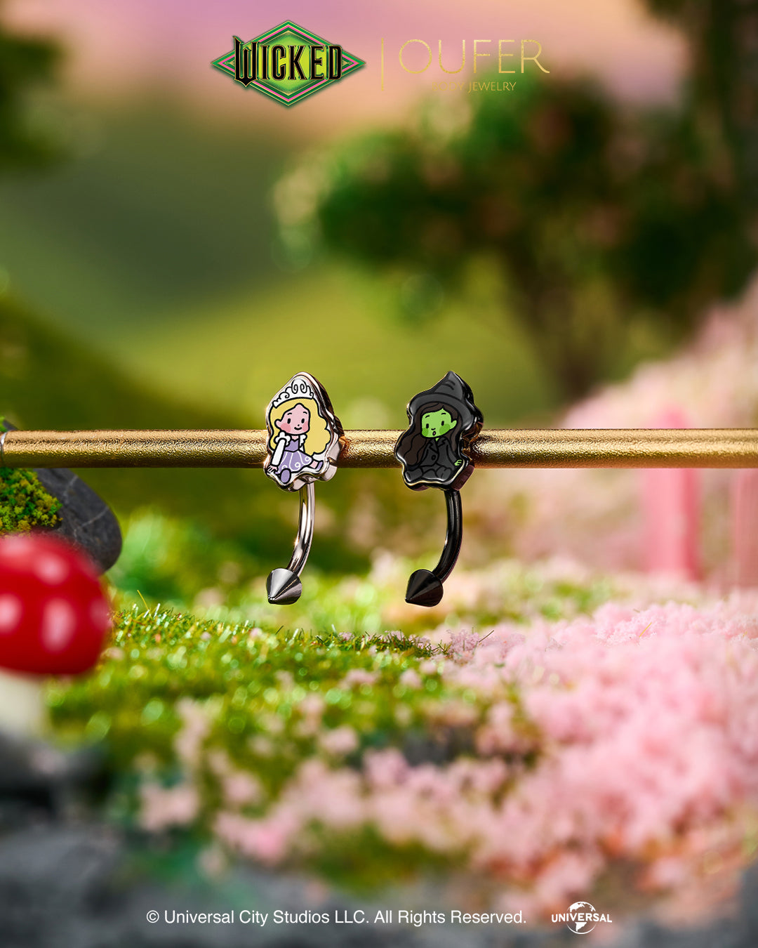 WICKED × OUFER Glinda · Elphaba Eyebrow Ring
