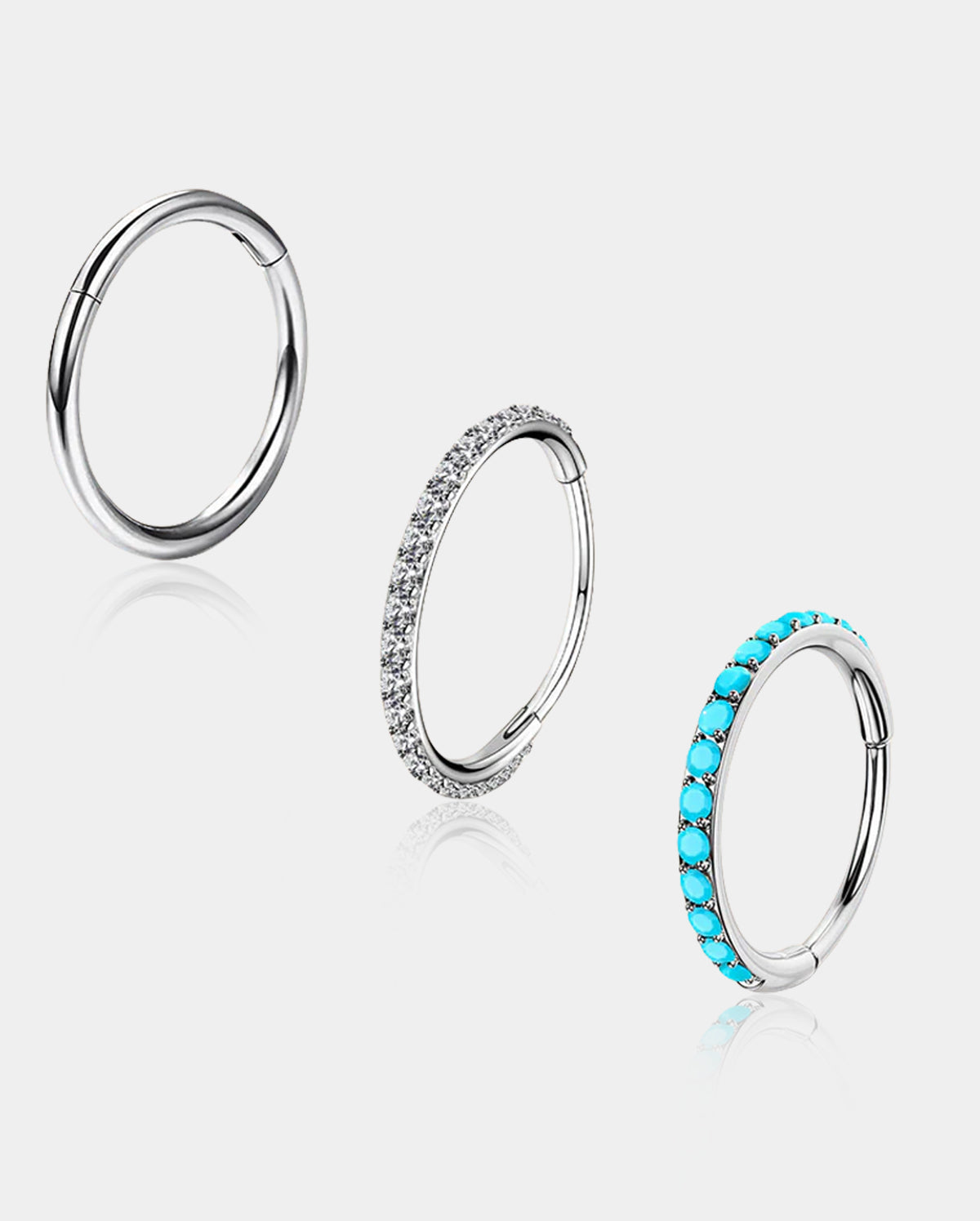 OUFER Single Hoop Nose Ring Set