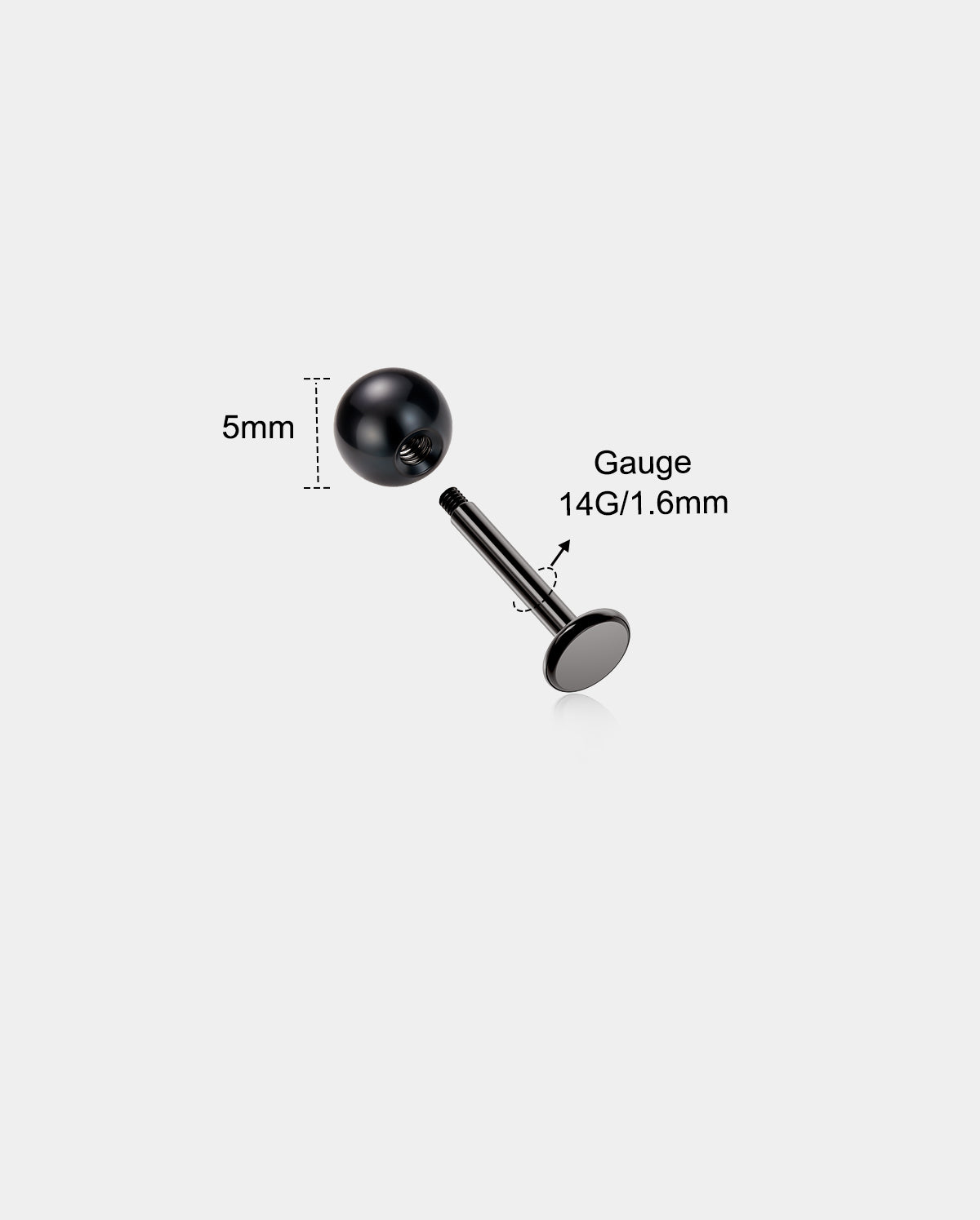 14g Externally Threaded Replacement Ball