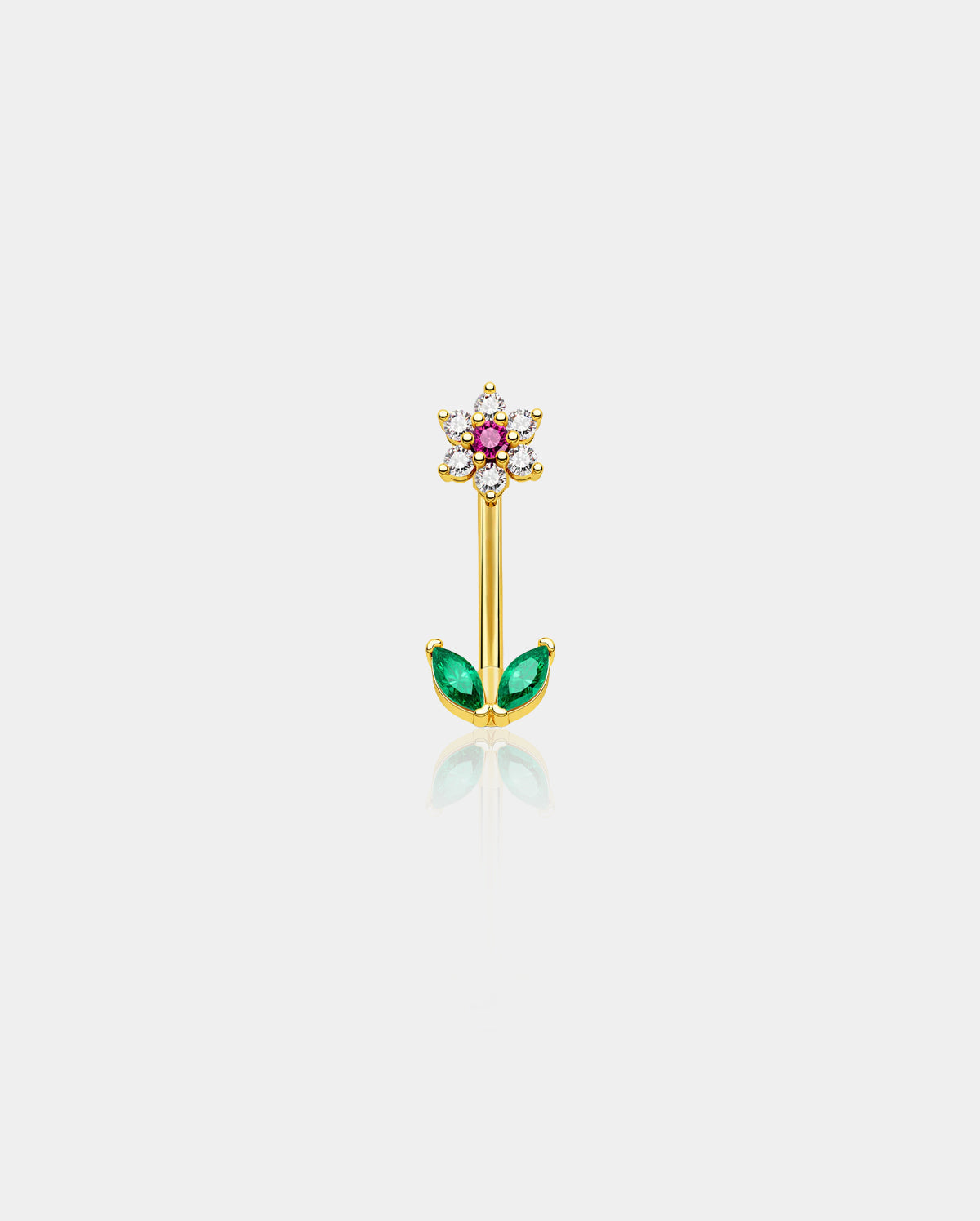 flower rook piercing