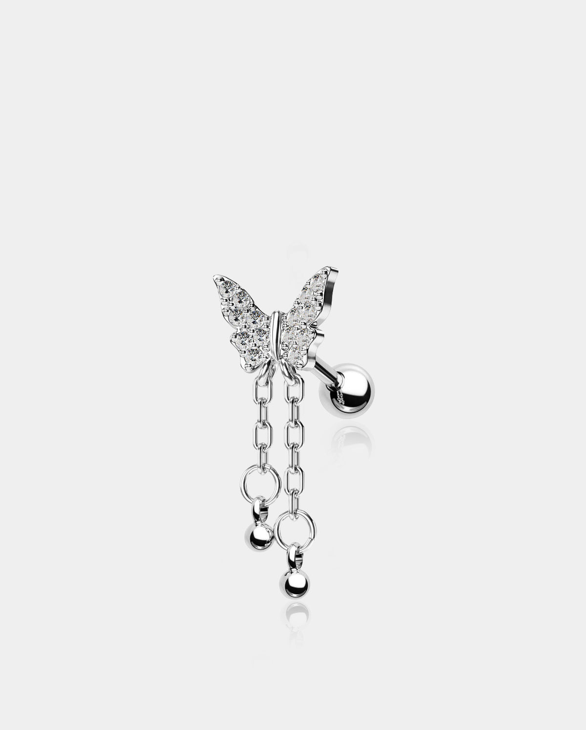 Dangle Butterfly Cartilage Stud