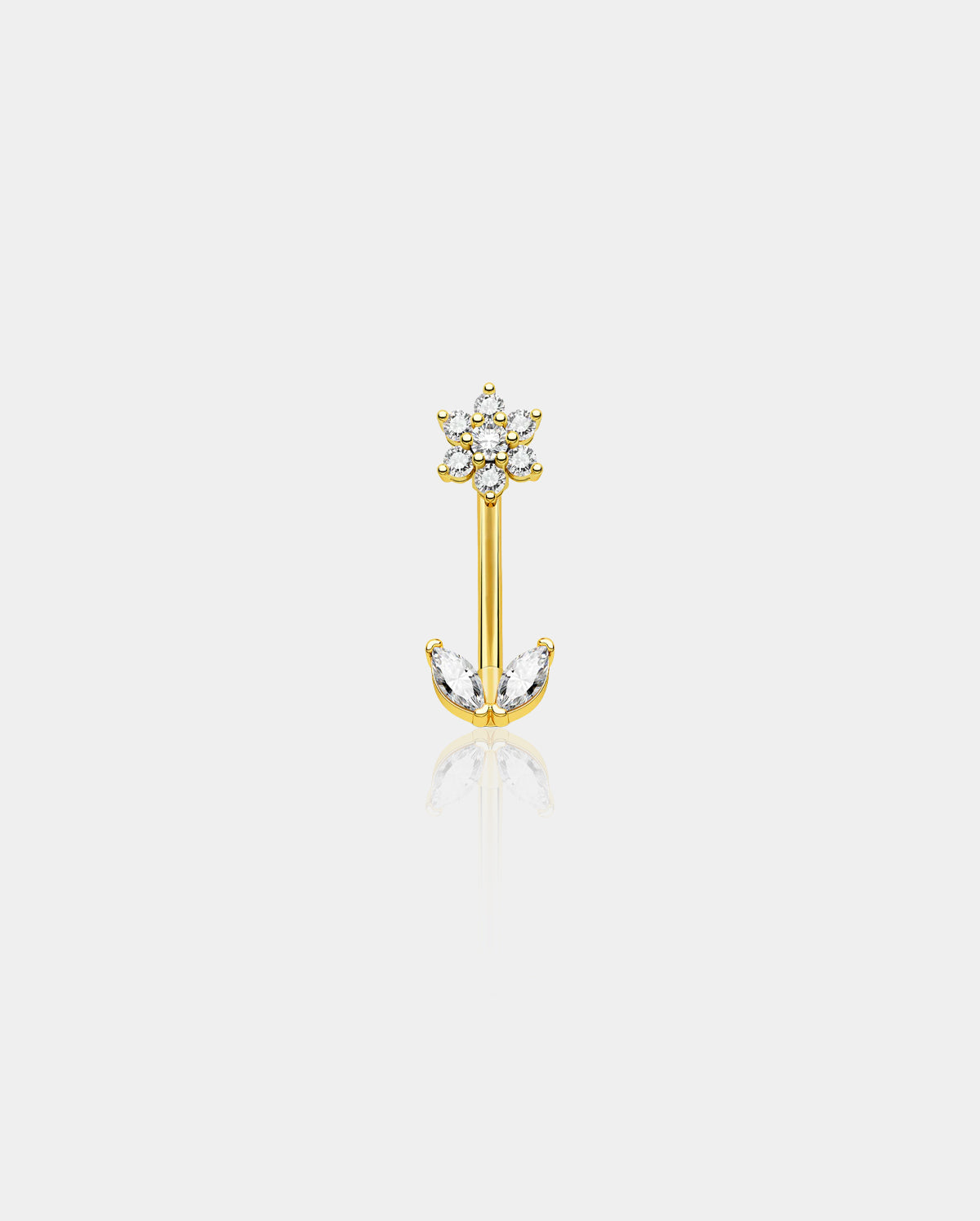 flower rook piercing