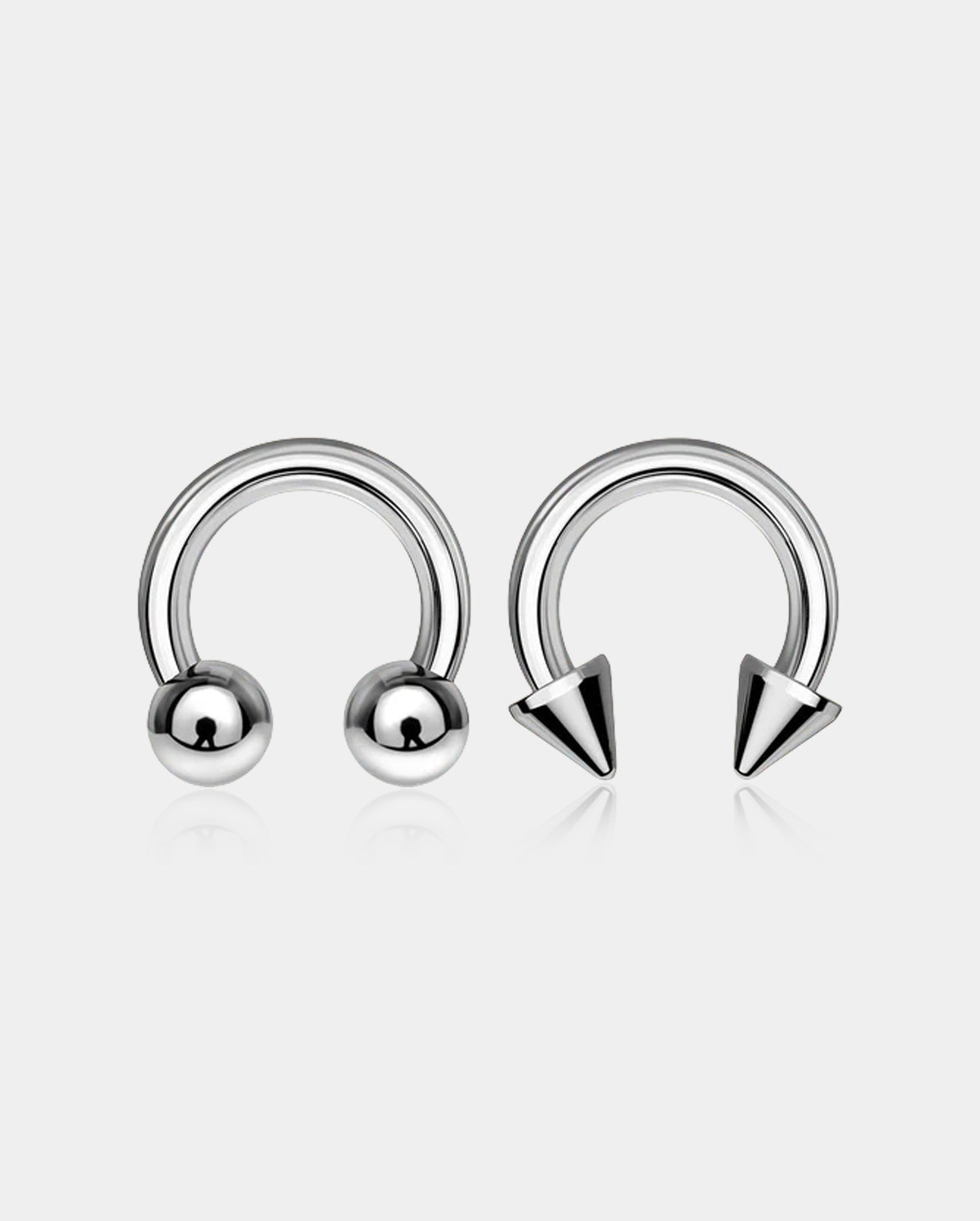 2PCS 16G Spike Ball Internally Threaded Titanium Septum Ring
