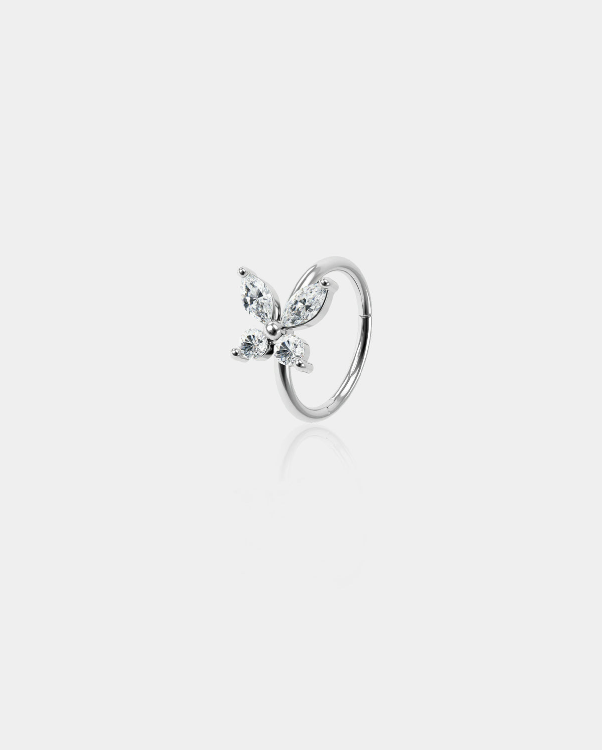 20G CZ Butterfly Nose Ring