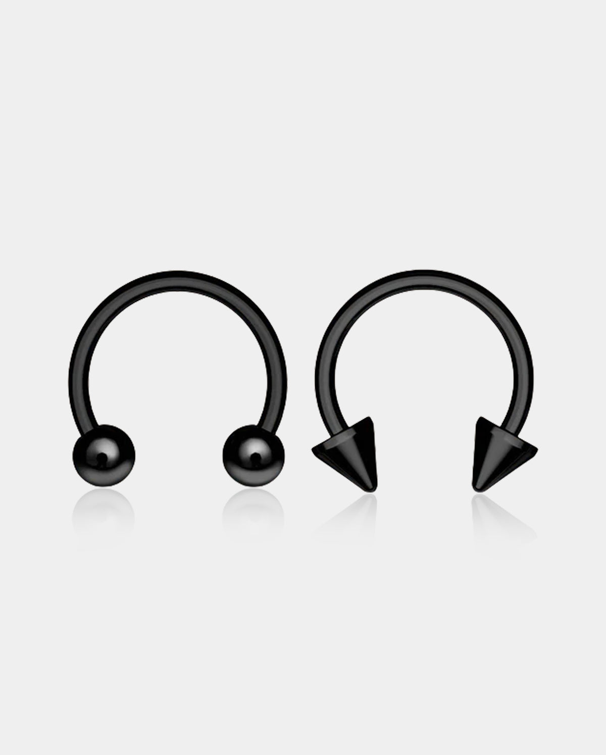 2PCS 16G Spike Ball Internally Threaded Titanium Septum Ring