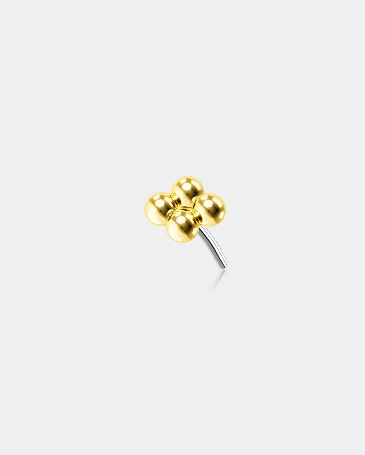 14k gold threadless nose stud