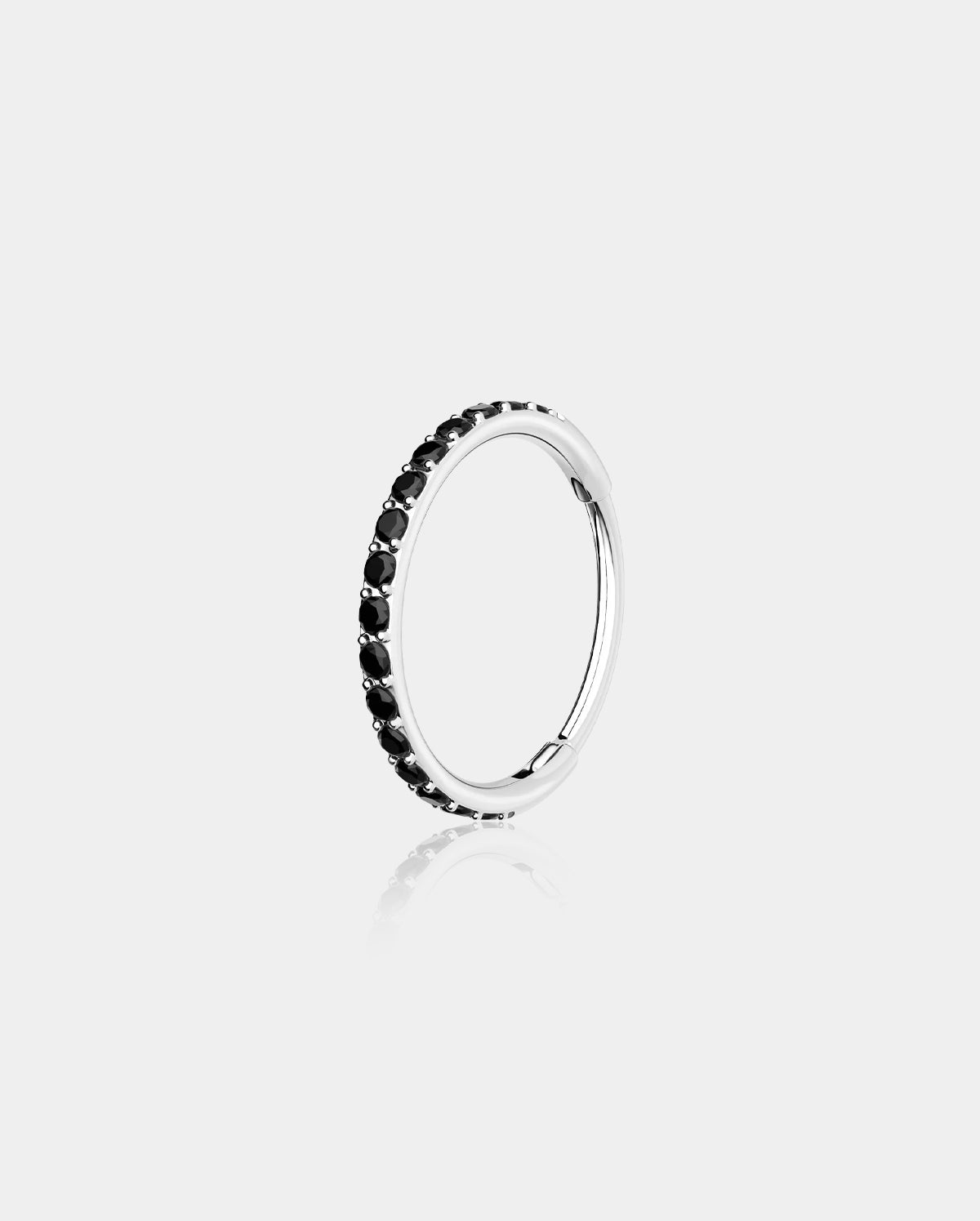 20G Purple CZ Hinged Segment Nose Ring