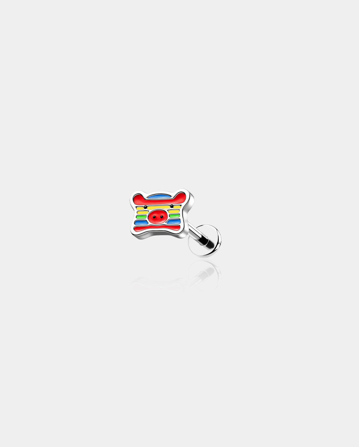 rainbow cartilage stud 